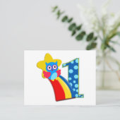 First Birthday Owl Briefkaart (Staand voorkant)