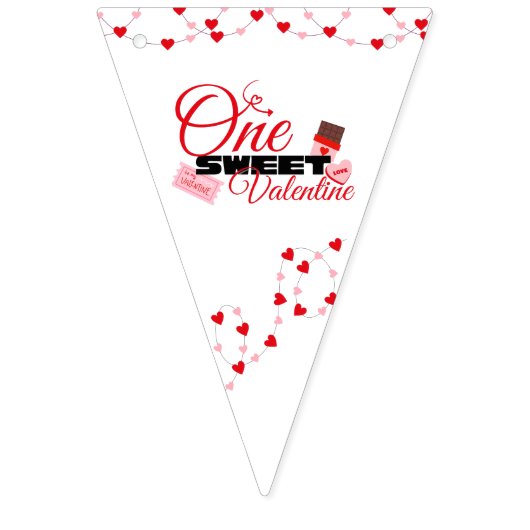 First Birthday Valentine’s Day Banner (Eerste vlag)