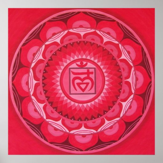 First Chakra Mandala Poster (Voorkant)