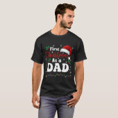 First Christmas As A Dad Family Matching New Daddy T-shirt (Voorkant volledig)