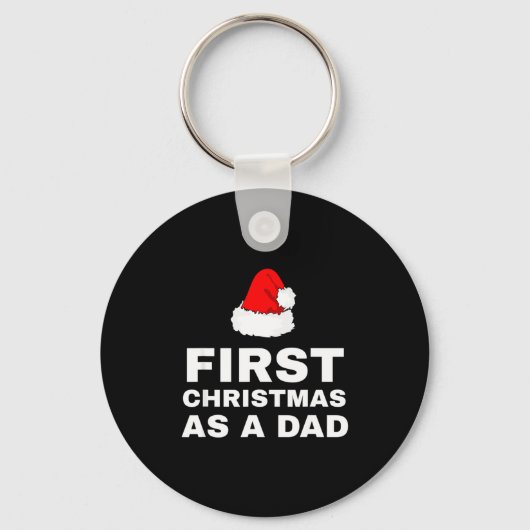 First Christmas As A Dad Funny New Dad Xmas Holida Sleutelhanger (Voorkant)