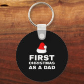 First Christmas As A Dad Funny New Dad Xmas Holida Sleutelhanger (Voorkant)