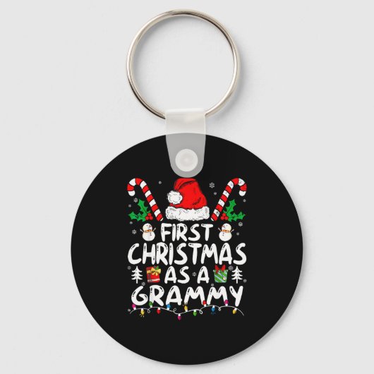 First Christmas As A Grammy New Grammy Sleutelhanger (Voorkant)