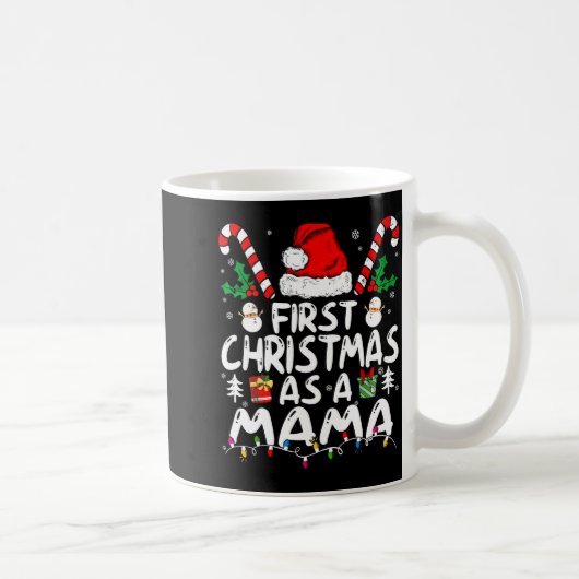 First Christmas As A Mama New Mama Long Sleeve  Koffiemok (Rechts)