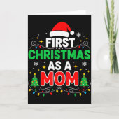 First Christmas As A Mom Family Matching 1st Chris Kaart (Voorkant)