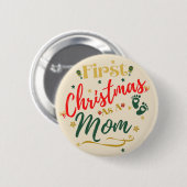 First Christmas as a Mom Ronde Button 5,7 Cm (Voorkant /achterkant)