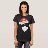 First Christmas As A Papa  Santa Face T-shirt (Voorkant volledig)