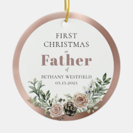 First Christmas as Father Photo Keepsake Keramisch Ornament