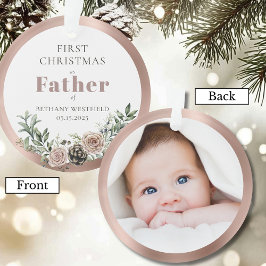 First Christmas as Father Photo Keepsake Ornament