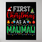 First Christmas As Mawmaw Family Matching New Mawm Poster (Voorkant)