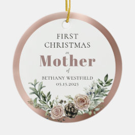 First Christmas as Mother Photo Keepsake Keramisch Ornament
