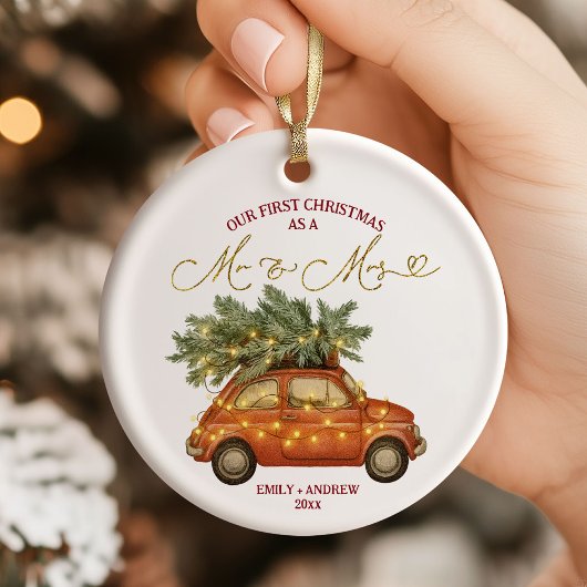 First Christmas as Mr and Mrs Keramisch Ornament