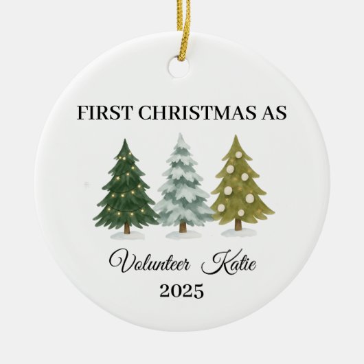 First Christmas as volunteer, volunteer Ornament (Voorkant)