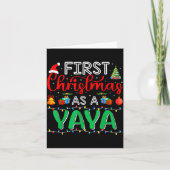 First Christmas As Yaya Family Matching New Yaya Kaart (Voorkant)