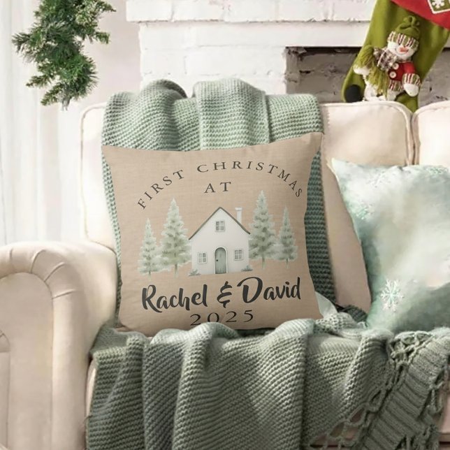  First Christmas at New Home Pillow  Kussen (Creator heeft geüpload)