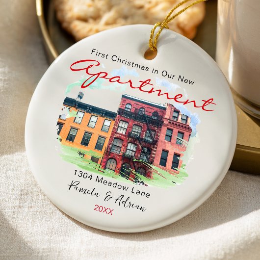 first christmas Custom apartment photo Keramisch Ornament