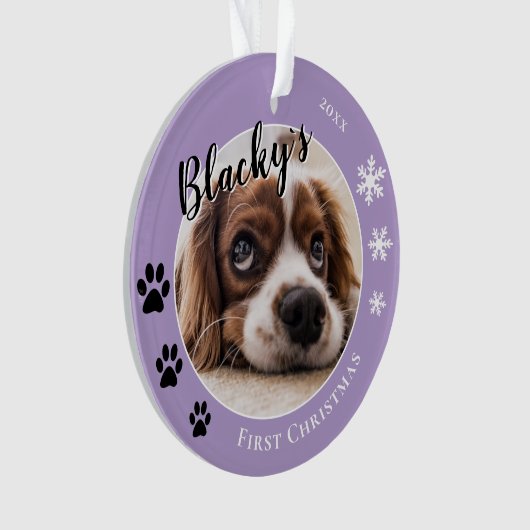 First Christmas Dog Name Photo (devant)