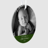 First Christmas Elegant Baby's Photo Name Script (devant)