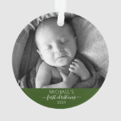 First Christmas Elegant Baby's Photo Name Script (dos)