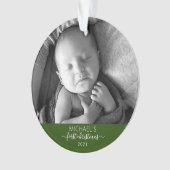 First Christmas Elegant Baby's Photo Name Script (devant)