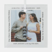 First Christmas Expecting Pregnancy Announcement Glas Ornament (Voorkant)