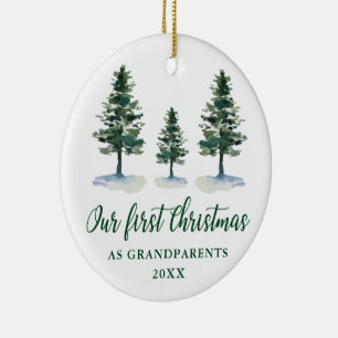 First Christmas Grandouders Pines PHOTO BACK Keramisch Ornament
