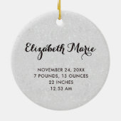 First Christmas Grandparents Modern Script Photo Keramisch Ornament (Achterkant)