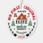 First Christmas In My New Home Custom Name Keramisch Ornament (Links)