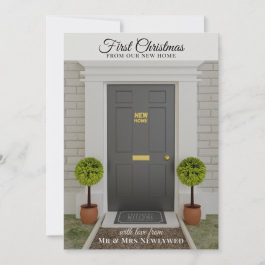 First Christmas in New Home Holiday Card Feestdagenkaart (Voorkant)