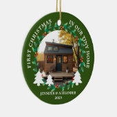 First Christmas in our Tiny Home photo Keramisch Ornament (Rechts)