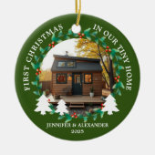 First Christmas in our Tiny Home photo Keramisch Ornament (Voorkant)