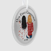 First Christmas lesbian couple PHOTO romantic (devant)