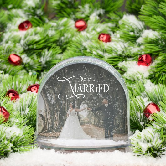 First Christmas Married Mr & Mrs Couples Photo (Noël)