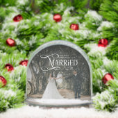 First Christmas Married Mr & Mrs Couples Photo Sneeuwbol (Kerstmis)