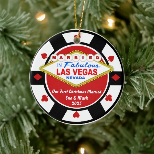First Christmas Married Vegas Ornament 2025 (Boom)