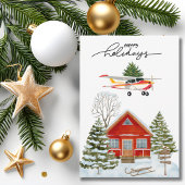 First Christmas New Home Cessna Airplane and Tree Keramisch Ornament