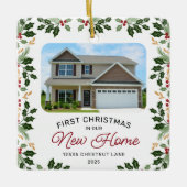 First Christmas New Home Photo Ornament (Voorkant)