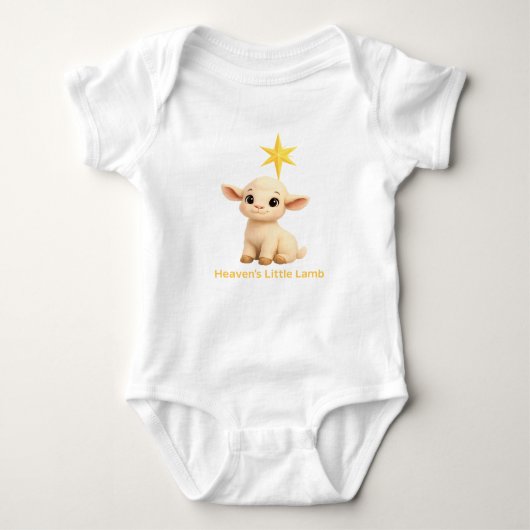 First Christmas Religious Heavens Little Lamb with Romper (Voorkant)