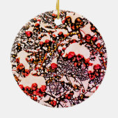 First Christmas together winter berries Keramisch Ornament (Achterkant)