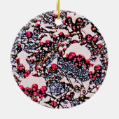 First Christmas together winter berries Keramisch Ornament (Achterkant)