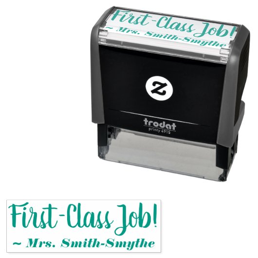 "First-Class Job!" + Rubber Stempel Tutor (In situ)