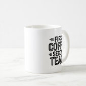 First Coffee Second Teach Funny Teacher Shirt Back Koffiemok (Voorkant rechts)