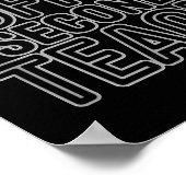 First Coffee Second Teach Funny Teacher Shirt Back Poster (Hoek)