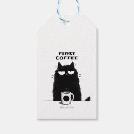 First Coffee Then Meow – Funny Cat Coffee Lover Cadeaulabel