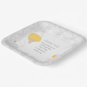 First Communde Boy Silver Damask Papieren Bordje (Gebogen)