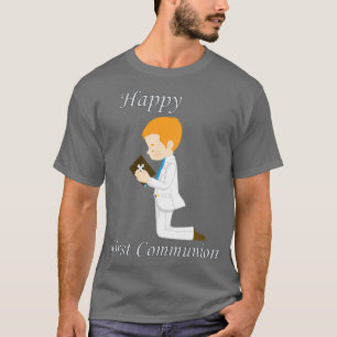 First Commune Kneeling Redhead Boy T-shirt