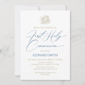 First Communion blue Invitation (Devant)