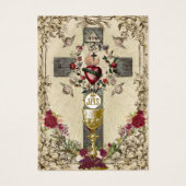 First Communion Catholic Remembrance Holy Card (Devant)