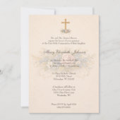 First Communion Chalice Host  Floral  Kaart (Voorkant)