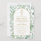 First Communion Eucalyptus leaves Invitation (Devant)